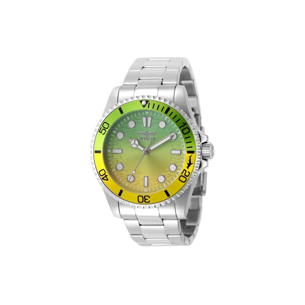 Invicta 50936 Pro Diver 43mm Stainless Steel Green Yellow Gradient Dial Watch